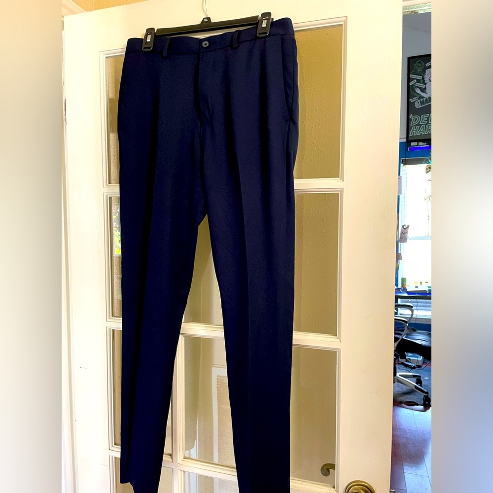 Apt 9 Navy Blue Easy Care Slim Fit Men’s Dress Pants